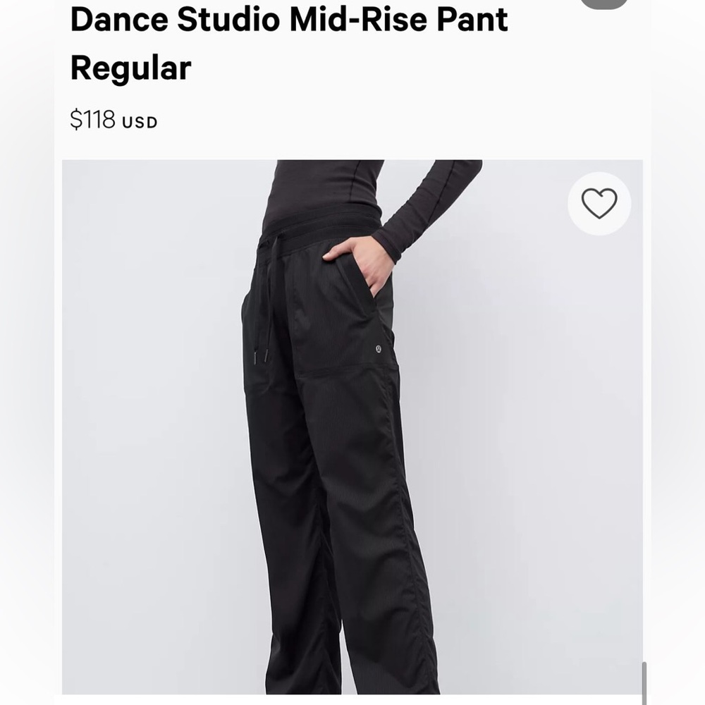LULULEMON Midrise Dance Studio pant